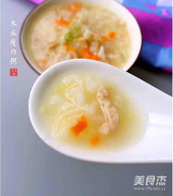宝宝辅食冬瓜瘦肉二米粥成品图